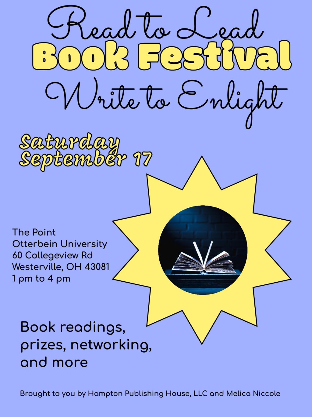 Read to Lead/Write to Enlight Book Festival&nbsp;Today